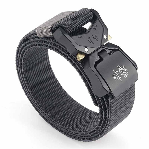 Ceinture en jean élastique pour hommes, en alliage d'aluminium, avec boucle enfichable, pour l'entraînement tactique, confortable, de haute qualité, pour la chasse ► Photo 1/6