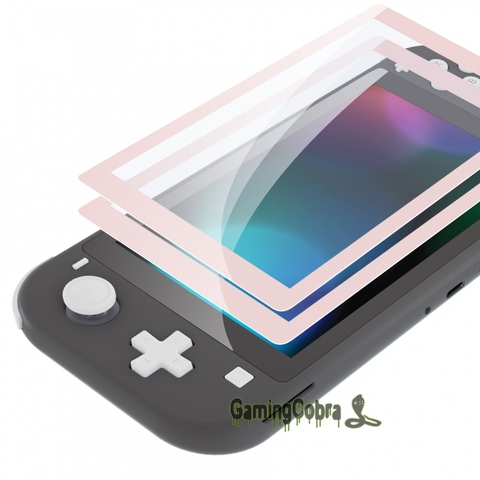 Sakura – protecteur d'écran pour NS Switch Lite, 2 paquets de Film Transparent HD avec bordure rose, verre trempé anti-rayures ► Photo 1/6