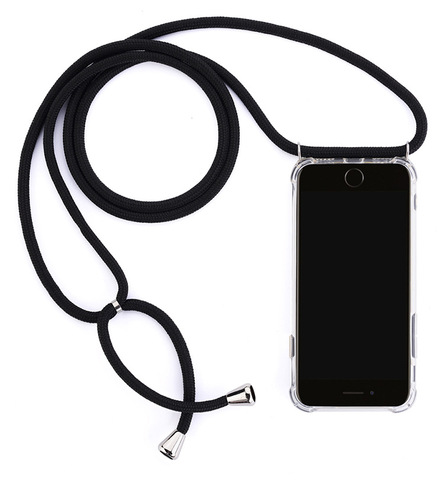Pour iPhone 11 étui collier lanière bandoulière cordon couverture de téléphone en TPU pour iPhone XR XS 12 Pro Max X 12Mini 7 8 6S PLUS SE2022 ► Photo 1/6
