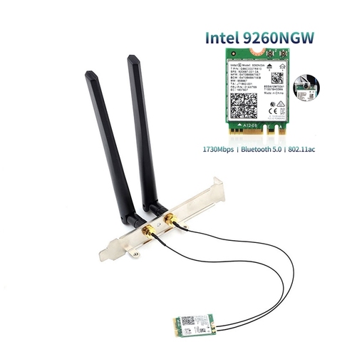 Carte réseau sans fil, wi-fi 802.11ac, Bluetooth 2030, 2.4 mb/s, pour ordinateur de bureau, windows 10, Intel 9260AC, 9260NGW, 5.0G/5Ghz, M.2 NGFF ► Photo 1/6