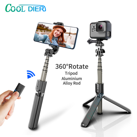 Trépied de bâton de Selfie de bluetooth sans fil de haute qualité avec le monopode pliable extensible de Selfie de Palo à distance pour l'appareil-photo d'action d'iphone ► Photo 1/6