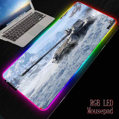 Mairuige – tapis de souris RGB monde des chars, grand et épais, pour Gamer, pour ordinateur de bureau, avec rétro-éclairage Led ► Photo 1/6