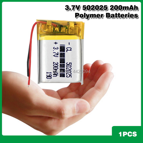 Batterie li-polymère Rechargeable 3.7v 200mah 502025 pour montre intelligente PSP, lampes LED, haut-parleurs Bluetooth, Mini caméras ► Photo 1/6