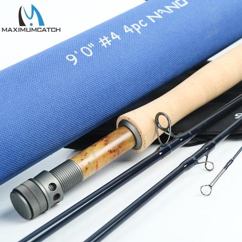 Maximumpick-canne à pêche à la mouche Nano IM12, 40T + 46T Toray, en carbone Super léger, à Action rapide, avec Tube Cordura 3/4/5/6/7/8WT 8'4''/9' ► Photo 1/6