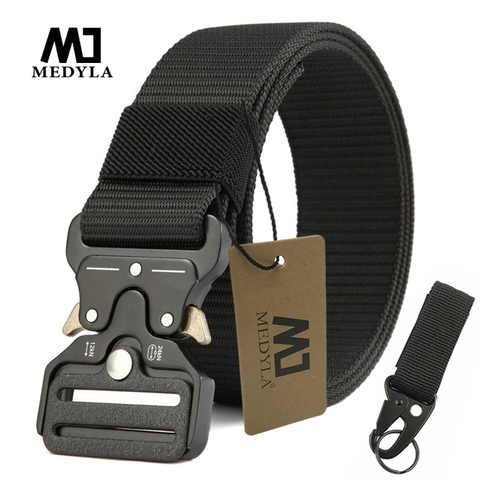 Ceinture tactique libération rapide boucle en métal ceinture en Nylon militaire Molle militaire SWAT ceintures de Combat accessoires de sport ► Photo 1/6