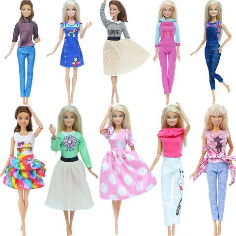 Mode Fait Main De Partie Haute Qualité chaude Robe Accessoires Vêtements Pour Barbie Poupée En Tissu Cadeau De Noël Fille Jouets Pantalon Jupe 087 ► Photo 1/6