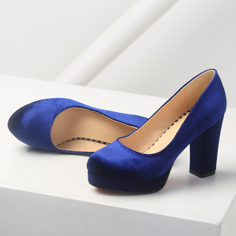 Chaussures à talons hauts pour femmes, élégantes, à la mode, bleu, rouge, fête, mariage, escarpins, 2022 ► Photo 1/6