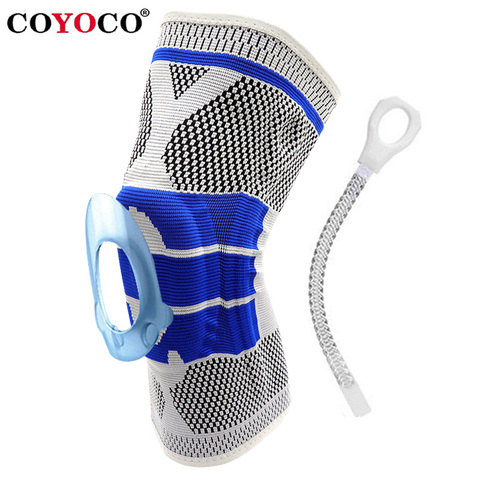 COYOCO silicone printemps genou protecteur soutien rotule coussinets 1 pièces arthrite des jambes blessure manchon de gymnastique attelle ménisque genouillère ► Photo 1/6