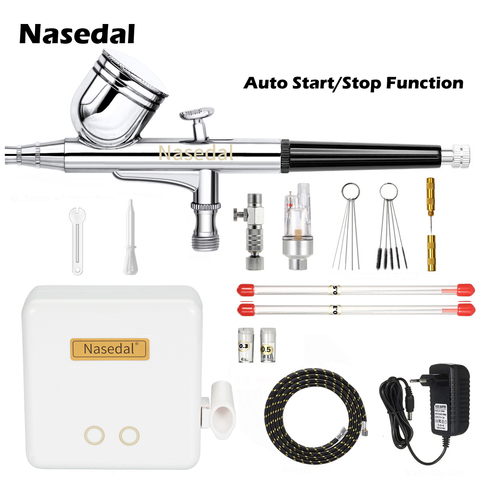 Nasedal-compresseur automatique à double Action, Kit d'aérographe à double Action, pistolet de pulvérisation, outils de peinture et de voiture, pistolet tactile, NT-22B ► Photo 1/6