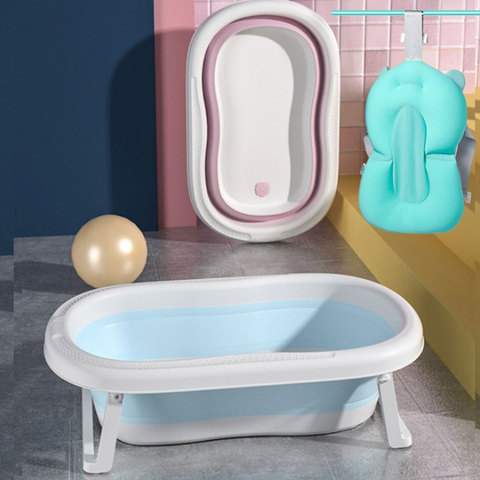 Baignoire pliante pour bébé, grand seau de bain Portable à fond antidérapant pour nouveau-né, baignoire Portable pour enfants ► Photo 1/6