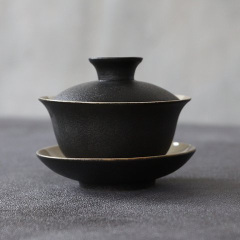 LUWU – service à thé en céramique noire, gaiwan, Kung fu, 130ml ► Photo 1/4