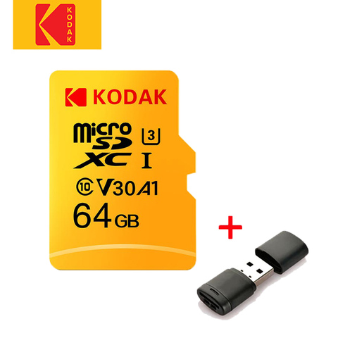 Kodak – carte Micro SD originale, 16 go/32 go/64 go/128 go, classe 10, U1, U3, lecteur de cartes ► Photo 1/6