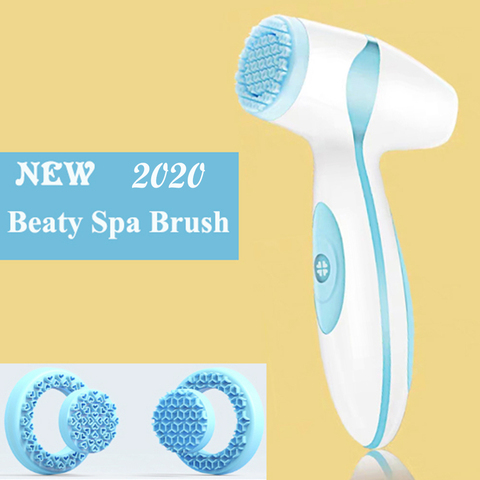 Brosse électrique de nettoyage du visage, lien de livraison directe pour Vip, nettoyeur de pores sonique, Spa Nu galvanique, masseur de soins de la peau, lifting du visage ► Photo 1/6