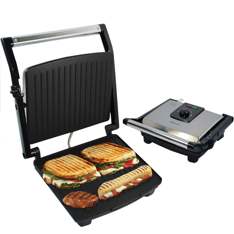 Grill électrique double face, plaque de cuisson pour barbecue domestique, chauffage rapide sans fumée, hot dog ► Photo 1/6