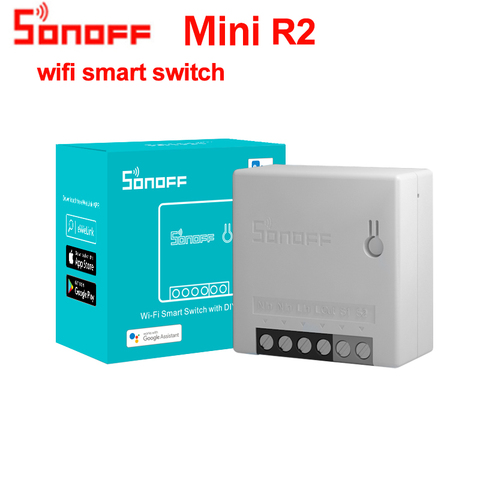 2/3/5/6/8/10 pièces Sonoff Mini R2 Wifi intelligent 2 voies bricolage commutateur intelligent maison télécommande interrupteur fonctionne avec Alexa Google Home ► Photo 1/6