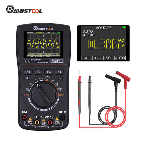 Multimètre graphique Intelligent d'oscilloscope numérique de mutabouret 2 en 1 MT8028 HD avec l'écran couleur de 2.4 pouces pour l'essai électronique ► Photo 1/6