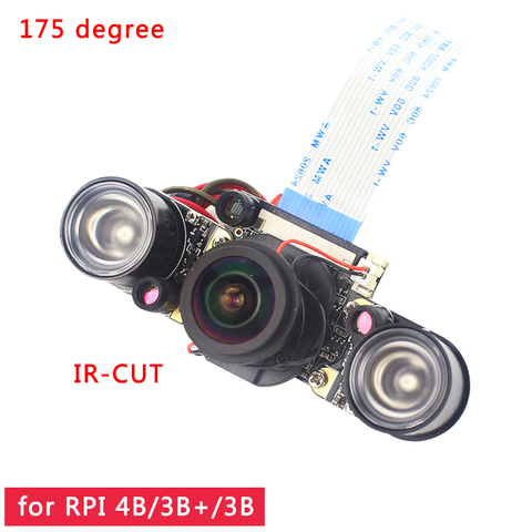 Framboise Pi 4 IR-CUT caméra Vision nocturne focale réglable 5MP oeil de poisson interrupteur automatique jour-nuit pour framboise Pi 3 Mode B +/4B ► Photo 1/6