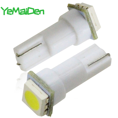 Ampoule LED T5 5050 SMD, 10 pièces, lumière de tableau de bord de voiture, lumière intérieure de tableau de bord, blanc, rouge, bleu ► Photo 1/6