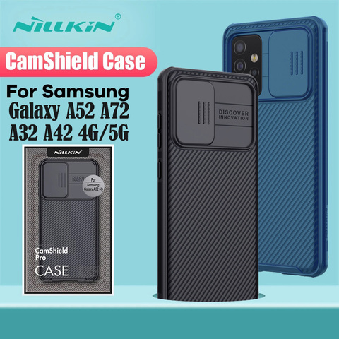 Pour Samsung Galaxy A52 A72 A32 A42 4G 5G étui NILLKIN CamShield Pro étui glisser caméra couverture Protection arrière couverture pour Samsung A52 5G ► Photo 1/6