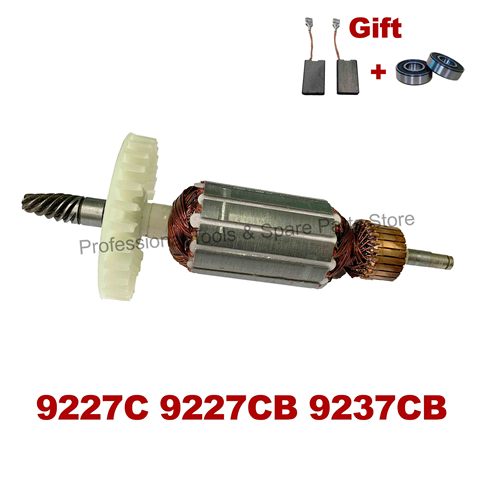 Remplacement d'ancre de Rotor à Armature pour polisseuse MAKITA AC220V-240V 9227CB 9237CB 9227C, roulement gratuit et brosse en carbone, 9227 ► Photo 1/6