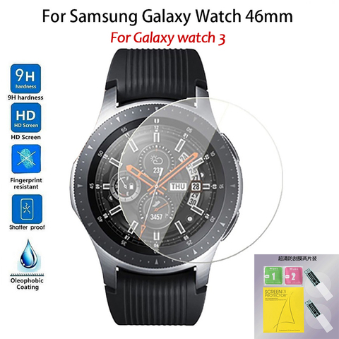 Protecteur d'écran 9H 2.5D, 2 pièces/lot, Film en verre trempé pour Samsung Gear S3 Frontier Classic Galaxy watch 3 46mm 42mm ► Photo 1/6