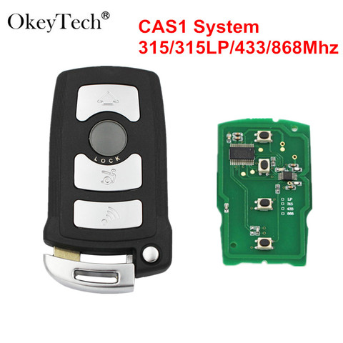 Okeytech – clé télécommande intelligente à 4 boutons, 315/315LP/433/868Mhz, PCF7944 CAS1, pour voiture BMW série 7, E65, E66, E67, E68, 745i, 750i ► Photo 1/4