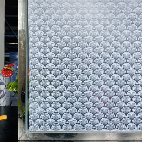 Nouveau 3D mat fenêtre Film vitrail décoratif Uv vinyle autocollant givré auto-adhésif Film confidentialité fenêtre décalque pour salle de bain ► Photo 1/6