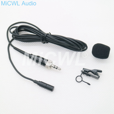 Microphone Lavalier noir pour Sennheiser G2 G3 G4, système de ceinture à revers sans fil ME2, fil de 2m ► Photo 1/5