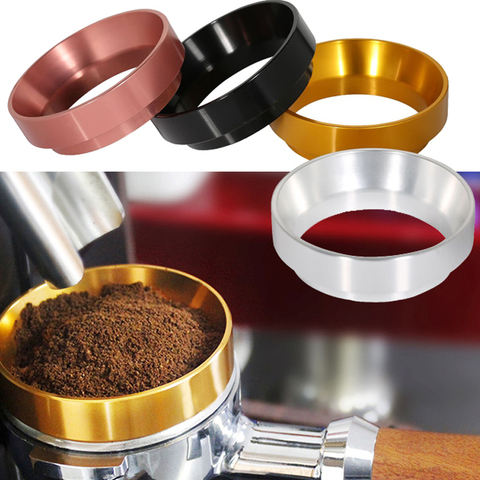 Anneau de dosage de café en aluminium distributeur de café fait main café 51/53/54/58mm expresso dosage entonnoir anneau en aluminium ► Photo 1/6