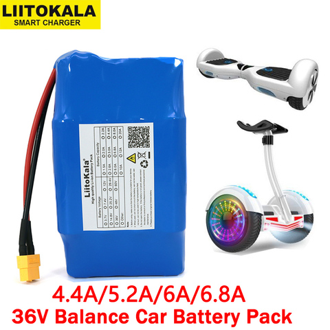 Liitokala 36V 4.4Ah 5.2Ah 6Ah 6.8Ah 2 roues scooter électrique auto équilibrage 18650 batterie au lithium pour auto-équilibrage s'adapte ► Photo 1/6