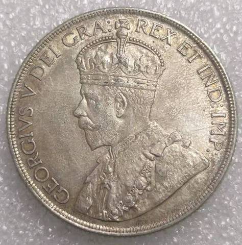 Pièce canadienne à collectionner, 1 Dollar, 1935-36 vieille pièce en argent véritable 100% ► Photo 1/5