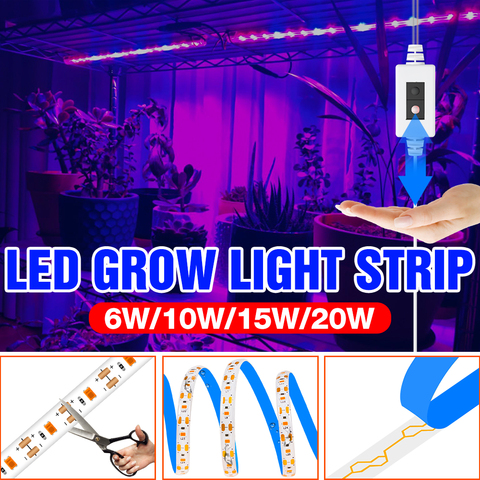 Lampe LED Phyto pour croissance de plantes en serre, bande lumineuse pour culture hydroponique de fleurs, spectre complet, USB ► Photo 1/6