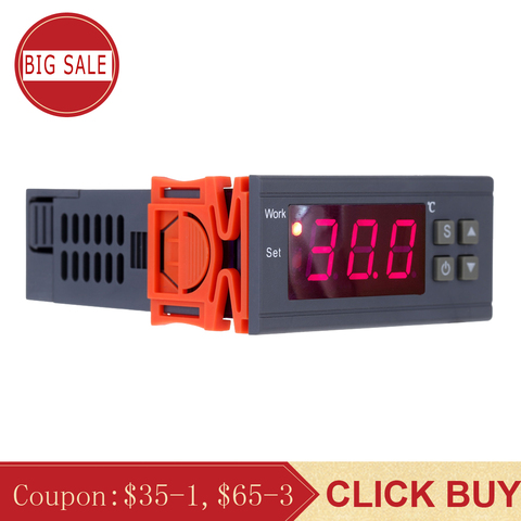 250V 10A thermomètre numérique thermorégulateur thermostat régulateur de température pour incubateur Thermocouple-50 ~ 110 degrés + capteur ► Photo 1/6