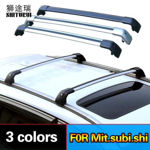 Barres de toit pour MITSUBISHI Outlander III (GG_W, GF_W, ZJ) [2012 – 2022] barres latérales en alliage d'aluminium, Rails croisés, porte-bagages ► Photo 1/6