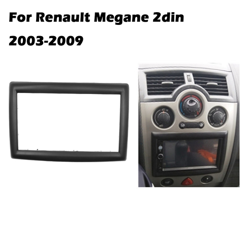 Adaptateur pour voiture pour RENAULT Megane II 2003-2009, panneau de cadre pour voiture, Interface stéréo, panneau de garniture CD, 2 DIN ► Photo 1/6