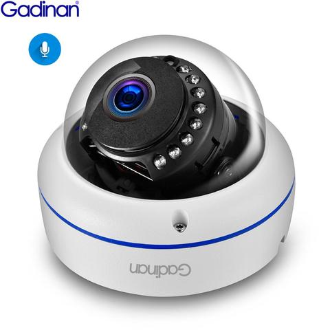 Gadinan – caméra de Surveillance dôme extérieure IP POE hd 5MP/1080P, dispositif de sécurité, Audio, avec reconnaissance faciale, objectif 2.8mm, pour système IP ► Photo 1/6