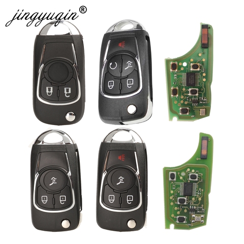 Jingyuqin – clé télécommande 315/433MHz pliable, 2/3/4/5 boutons, avec ID46, pour voiture Chevrolet Cruze, Epica, Lova, Impala ► Photo 1/4