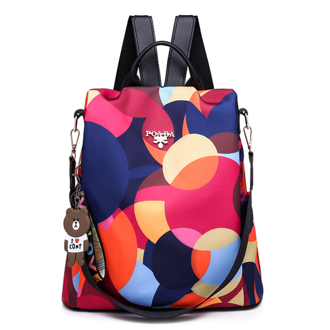 Sac à dos Anti-vol pour femmes, nouvelle mode, sac d'école en tissu Oxford Durable, joli Style, sac à dos de voyage pour filles ► Photo 1/6