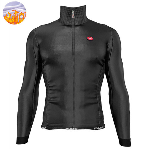 Rosti hiver thermique polaire Jersey cyclisme vêtements hommes à manches longues Jersey extérieur équitation vélo vtt vêtements chaud polaire vêtements chauds ► Photo 1/6