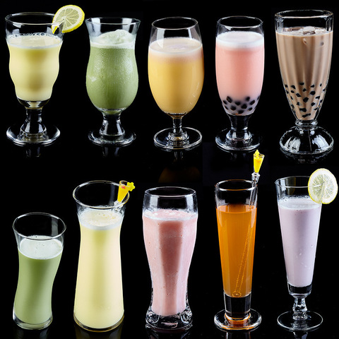 Verres transparents résistant à la chaleur, verres à bière, vin, pour les ménages, tasses multifonctionnelles, Dessert, Milkshake, thé, lait, boissons, cadeaux ► Photo 1/6