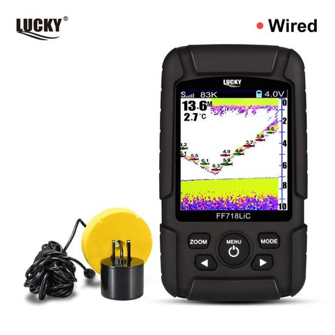 LUCKY FF718LiCD-T – détecteur de poissons Portable avec écran LCD couleur de 2.8 pouces, 200KHz/83KHz, double fréquence de Sonar, détection 328ft, menu russe ► Photo 1/6