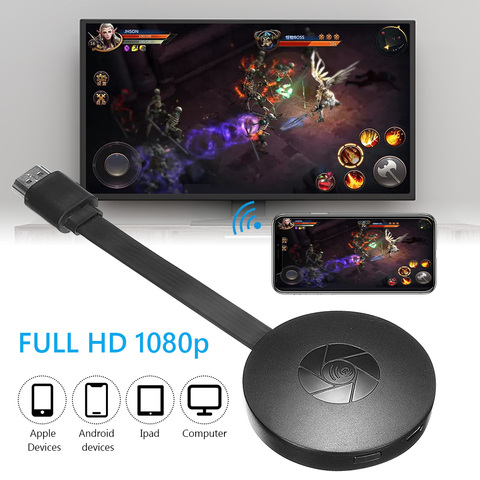 Miracast Android Dongle Mirascreen Wifi HDMI-compatible Airplay TV Stick sans fil affichage récepteur 1080P média Streamer adaptateur ► Photo 1/6