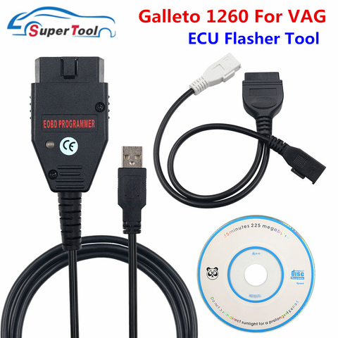 Scanner de réglage de puce OBD2 Galletto 1260 ECU avec FTDI FT232RQ EOBD/OBDII Flasher Scanner d'interface de réglage de puce Galletto 1260 ECU ► Photo 1/6