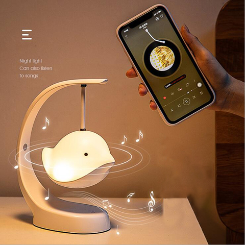 Lampe LED en forme d'oiseau, Rechargeable par USB, Bluetooth, 7 couleurs, luminaire décoratif de Table, idéal pour une chambre à coucher, un cadeau pour une petite amie ► Photo 1/1