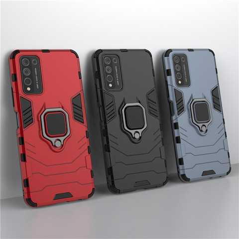 Étui porte-anneau pour Huawei Honor 10X Lite étui 9A 9S 9C X10 Max 9X P40 Lite E couverture armure téléphone pare-chocs pour Honor 10X Lite Funda ► Photo 1/6