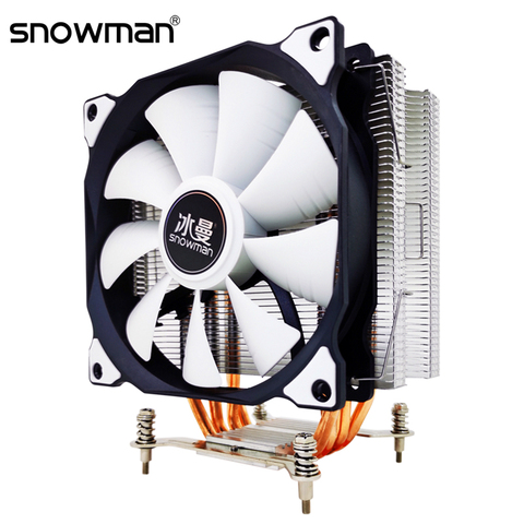 BONHOMME DE NEIGE 4 Caloducs REFROIDISSEUR DE PROCESSEUR Rvb 120mm PWM 4Pin PC SILENCIEUX pour Intel LGA 2011 1150 1151 1155 1366 AMD AM4 AM3 CPU Ventilateur DE REFROIDISSEMENT ► Photo 1/6