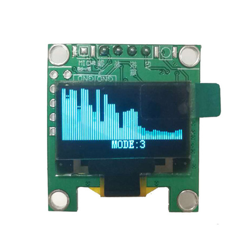Mini analyseur de spectre de musique OLED 0.96 pouces, MP3 PC amplificateur, indicateur de niveau Audio, analyseur de rythme musical, VU mètre ► Photo 1/6