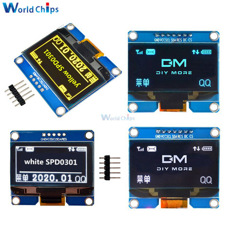 Module IIC I2C OLED 1.54x64, 128 pouces, PM 5 broches/7 broches, blanc bleu jaune, écran d'affichage SSD1309 SPD0301, pilote IC 3.3-5V ► Photo 1/6