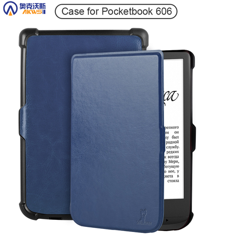 Étui intelligent pour Pocketbook 606 628 633, couvercle en TPU souple pour Pocketbook tactile LUX 5, fonction veille et réveil automatique, Funda Capa ► Photo 1/6