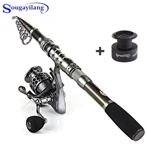Sougayilang – canne à pêche Spinning télescopique 13 + 1BB, accessoire en Fiber de carbone adapté à la carpe ► Photo 1/6